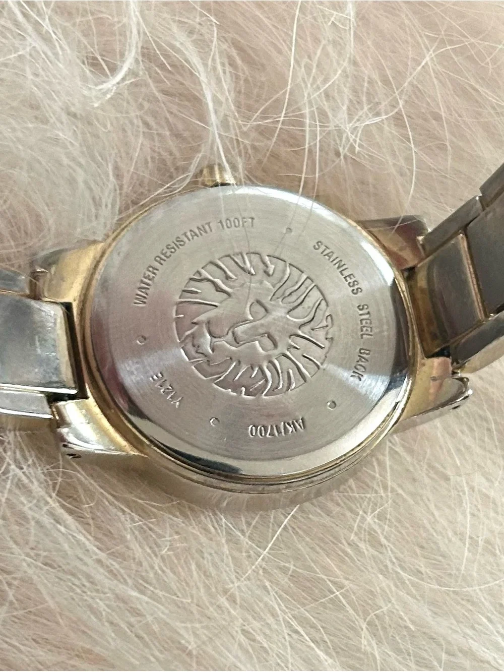 Anne Klein Gold-Toned Watch with Crystal Frame